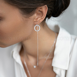 S925 Silber Zirkon geometrische Halskette und Ohrring Set stilvolle Casual Schmuck&nbsp;KG6962-1