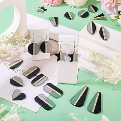 24 шт. подвески из прозрачной смолы и натурального дерева в двух стилях&nbsp;RESI-TA0004-63