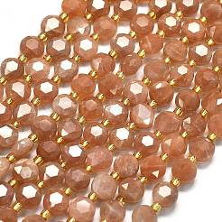 Натуральный персиковый лунный камень G-C116-A10-02