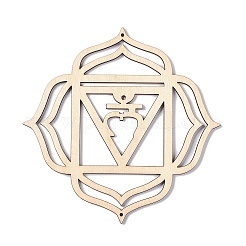 Bricolage inachevé bohème méditation énergie symbole bois pendentif kits de décoration&nbsp;DIY-B060-02