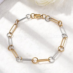 Браслеты из овальной цепочки из нержавеющей стали 304 для женщин BJEW-D377-01B