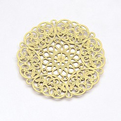 Латунная большая филигранная фурнитура цветка&nbsp;X-KK-L056-01G