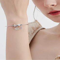 4 шт. двухцветные долговечные подвески из латуни с микропаве из кубических цирконий&nbsp;ZIRC-LP0001-61