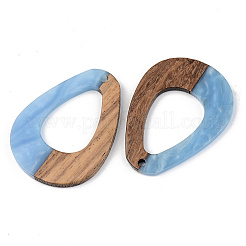 Pendentifs en résine opaque et bois de noyer&nbsp;RESI-S389-026A-C01