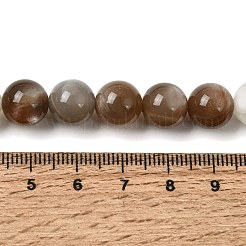 天然マルチムーンストーン ビーズ 連売り  ムーンストーンとサンストーンのビーズ  ラウンド  10~11mm  穴：1mm  約39個/連  15.7インチ&nbsp;G-J157-10mm-01