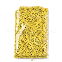 Непрозрачные цвета стеклянные бусины SEED-S040-01A-12