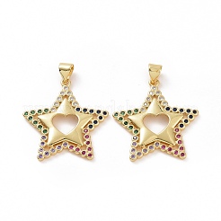 Латунные микропаве прозрачные подвески с фианитом&nbsp;ZIRC-F135-20G