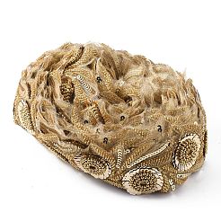 Bordures en dentelle à paillettes en polyester&nbsp;OCOR-WH0071-025A