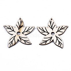 Незаконченные подвески из натурального тополя WOOD-N006-72