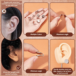 10 шт. серьги-клипсы из нержавеющей стали EJEW-UN0002-89P