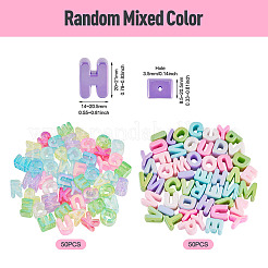 100 Stück 2 Stile UV-Beschichtung Regenbogen schillernde Acrylperlen&nbsp;OACR-TA0004-59