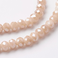 Стеклянные бусины с гальваническим покрытием &nbsp;EGLA-F124-PL-A01