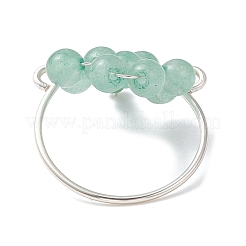 4 шт. 4 стильных кольца с драгоценными камнями в форме клевера&nbsp;RJEW-TA00224