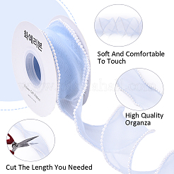 1 Rolle 5 Yards ABS-Netzband mit Perlenrand zur Herstellung von Schleifen&nbsp;OCOR-YW0001-13A