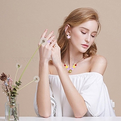 36шт 6 стиля прозрачные акриловые бусины&nbsp;ACRC-YW0001-04