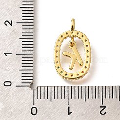 Латунные микро проложить кубического циркония подвески ZIRC-P123-01G-K02