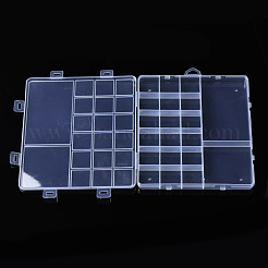 Прямоугольные полипропиленовые (полипропиленовые) контейнеры для хранения бусинок CON-S043-041