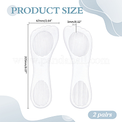 2 пара прозрачных силиконовых подушечек под подушечку стопы для обуви на высоком каблуке&nbsp;AJEW-ME0001-54