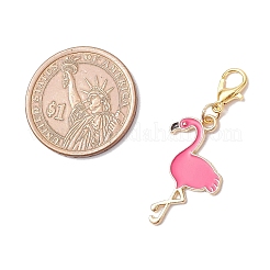 5 шт. подвеска в форме фламинго из эмалевого сплава HJEW-JM03786