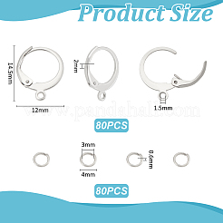 Фурнитура для сережек-гвоздиков из нержавеющей стали 304 STAS-UN0006-21P