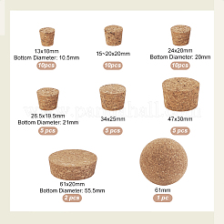 8 стили пробковые пробки для бутылок AJEW-GA0007-64