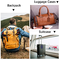 Вырезанная полая 11шт 11 цвета pu кожа багажная бирка OFST-CL0001-03