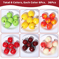 36шт 6 цвета пенопласта имитация яблока DJEW-CA0001-44