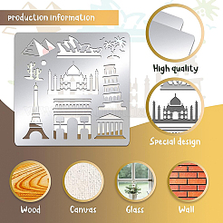 Трафареты для штампов из нержавеющей стали DIY-WH0279-168