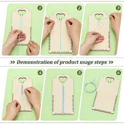 Фанера деревянные браслеты вязальщицы TOOL-FG0001-40