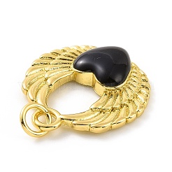 Подвески из латуни с эмалью в стойку&nbsp;KK-C008-14G-06