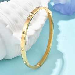 Браслеты из нержавеющей стали 304 со стразами для женщин&nbsp;X-BJEW-Z092-05G