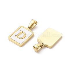 Pendentifs en forme de coquillage pavé en acier inoxydable 304 avec placage ionique (IP)&nbsp;X-STAS-G327-01G-D