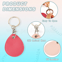 8шт 8 цвета подвески из искусственной кожи и сплава&nbsp;KEYC-TA0001-31