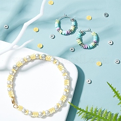 600шт 2 цвета ccb пластиковые распорные бусины CCB-PH0001-15