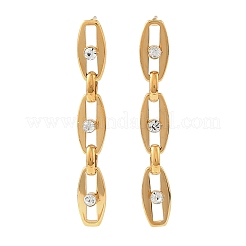 Pendientes colgantes de acero inoxidable 304 con micro circonitas cúbicas para mujer.&nbsp;SA-A003-04G