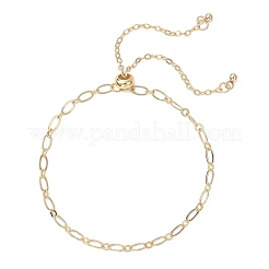 Браслеты-слайдеры из латунного кабеля и цепочки Фигаро для женщин&nbsp;BJEW-JB13156