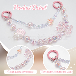 2 шт. подвеска-бантик из акрила в виде леденца&nbsp;DIY-BBC0002-27