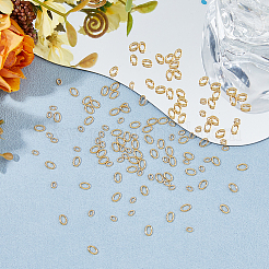 600 шт. 2 стиля латунных открытых соединительных колец KK-HS0001-43