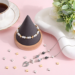 60шт 2 цвета латунные бусины&nbsp;KK-CN0002-95