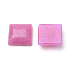 天然石ホワイトジェイドカボション  染め  正方形  ショッキングピンク  10x10x5mm&nbsp;X-G-Q975-10x10-04