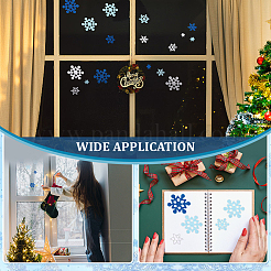 200 шт. блестящие рождественские наклейки-снежинки из вспененного eva&nbsp;DIY-ME0001-94