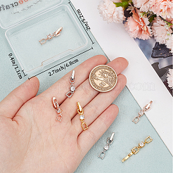 9 шт. 3-х цветная латунь с застежками из кубического циркония ZIRC-BBC0002-68