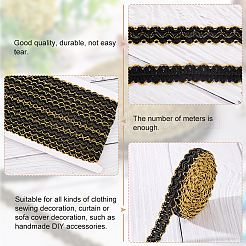 Кружевная отделка из блестящего полиэстера с эффектом металлик&nbsp;OCOR-WH0074-93C