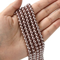 Экологичные нити жемчужных бусин из окрашенного стекла&nbsp;HY-A008-6mm-RB085