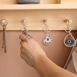 4шт 4 стиля брелок из сплава со стразами KEYC-DC0001-21