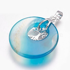 Pendentifs d'agate naturelle&nbsp;G-F573-C21