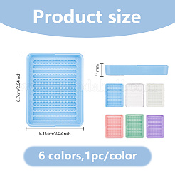 6 Stück 6 Farben ABS-Kunststoff DIY Schmelzperlen Bügelperlen Tablett&nbsp;DIY-DC0004-16