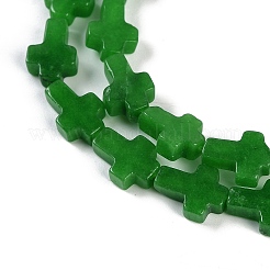 Нити окрашенных бусин из натурального малайзийского нефрита G-I369-A02-01