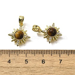 Натуральные солнечные талисманы из тигрового глаза KK-K398-19G