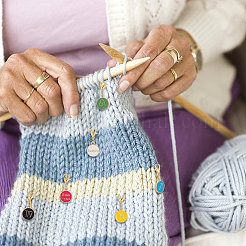 6 комплект 6-х цветных эмалевых подвесок из сплава HJEW-PH0001-66